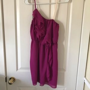 Pink One-Shoulder Dress